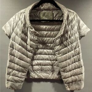 HERNO Ultra-Light Short Sleeve Puffer Size S Gray